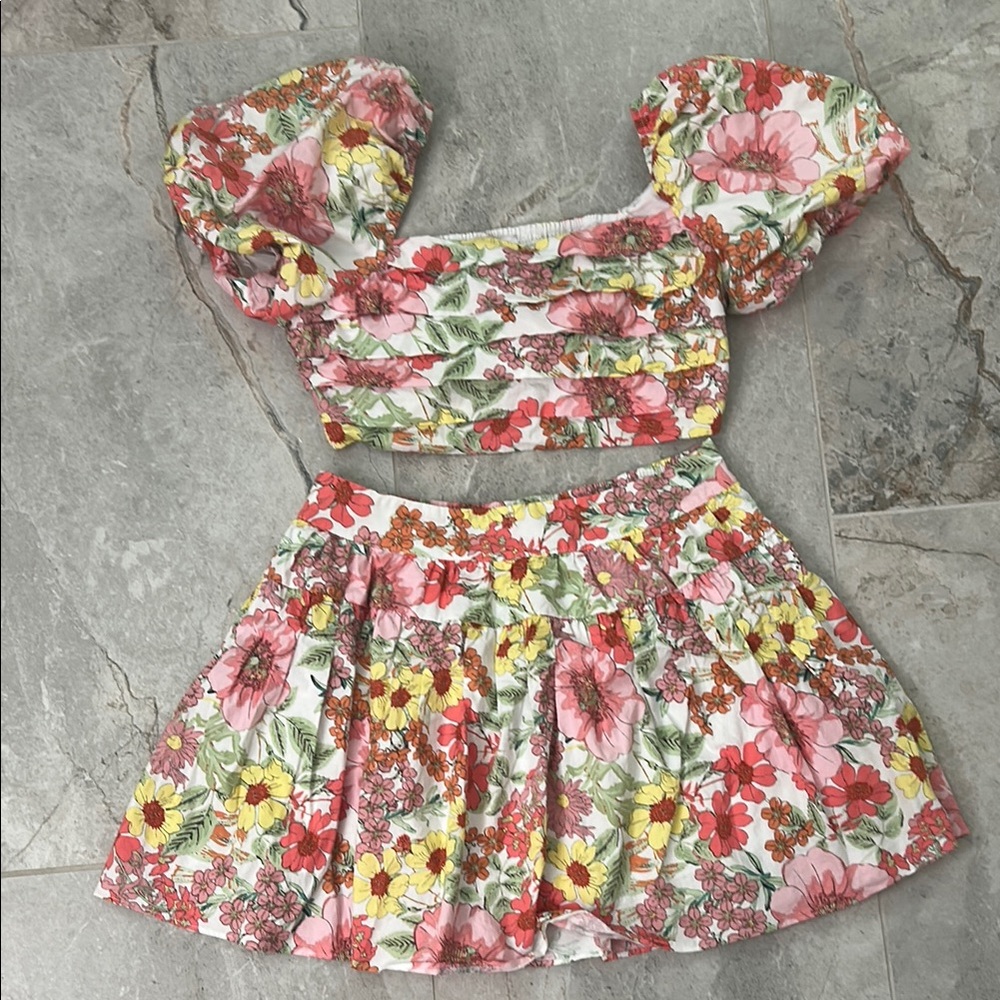 Floral Puff 2 piece set